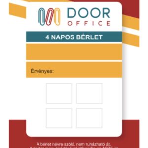 4 napos Door Office bérlet